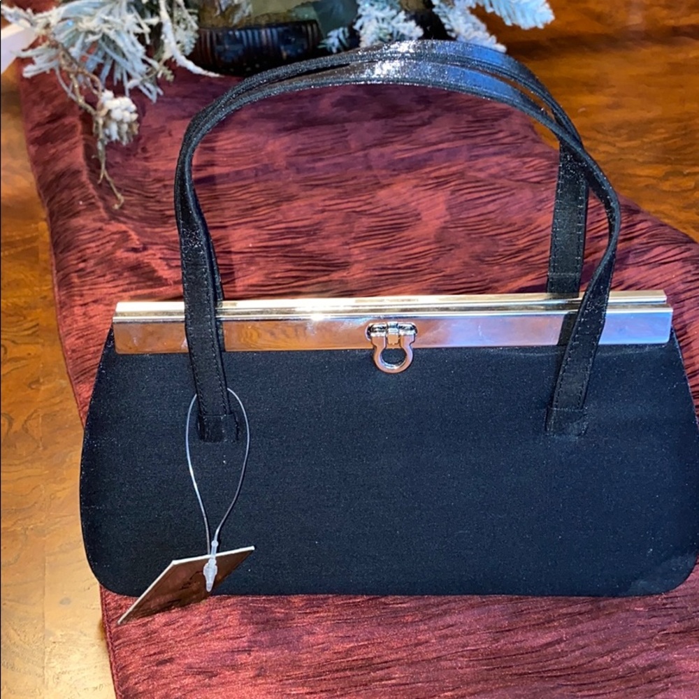 Small Black bag purse handbag wedding party prom dressy NWT